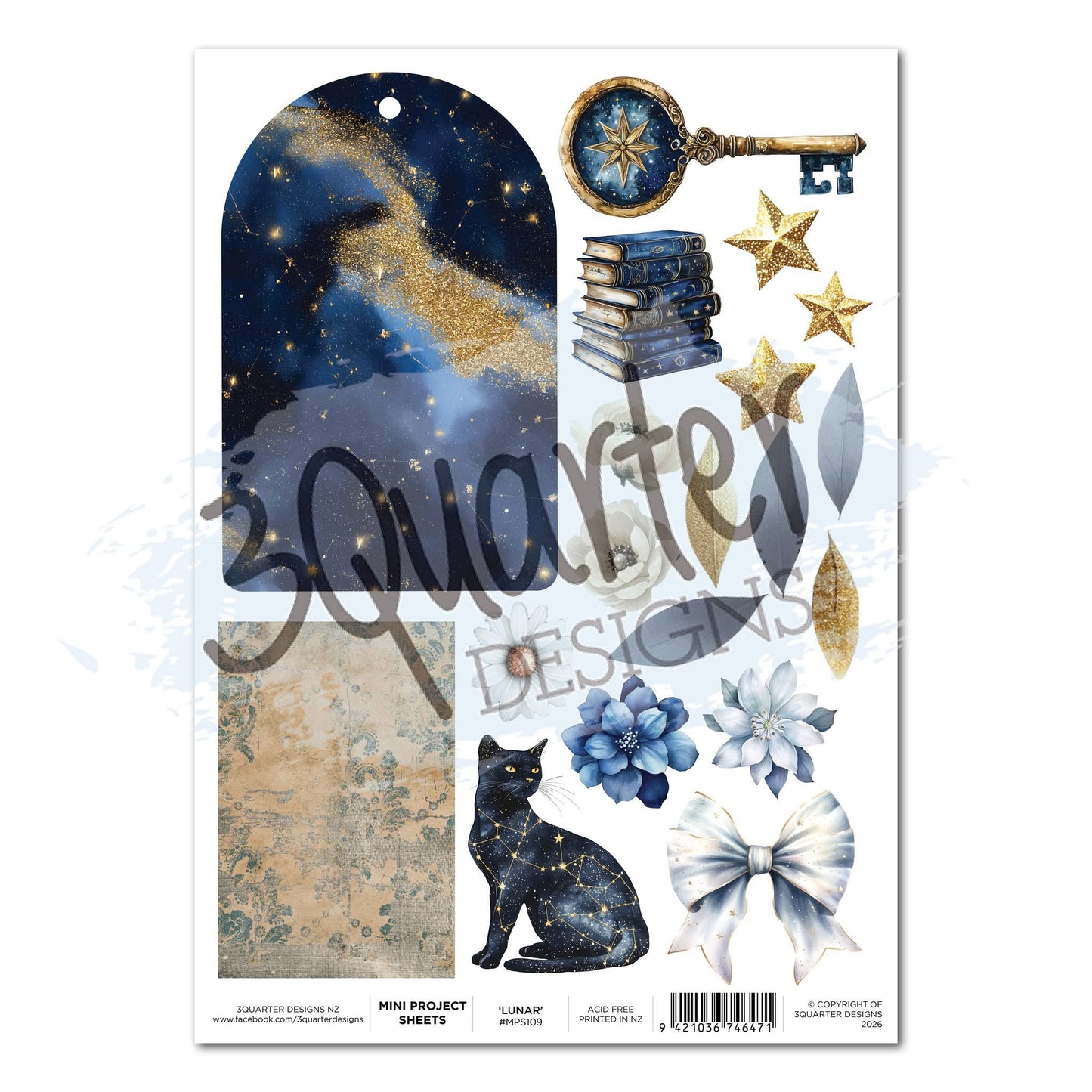 3Quarter Designs Mini Project Sheets- Lunar Horoscopes