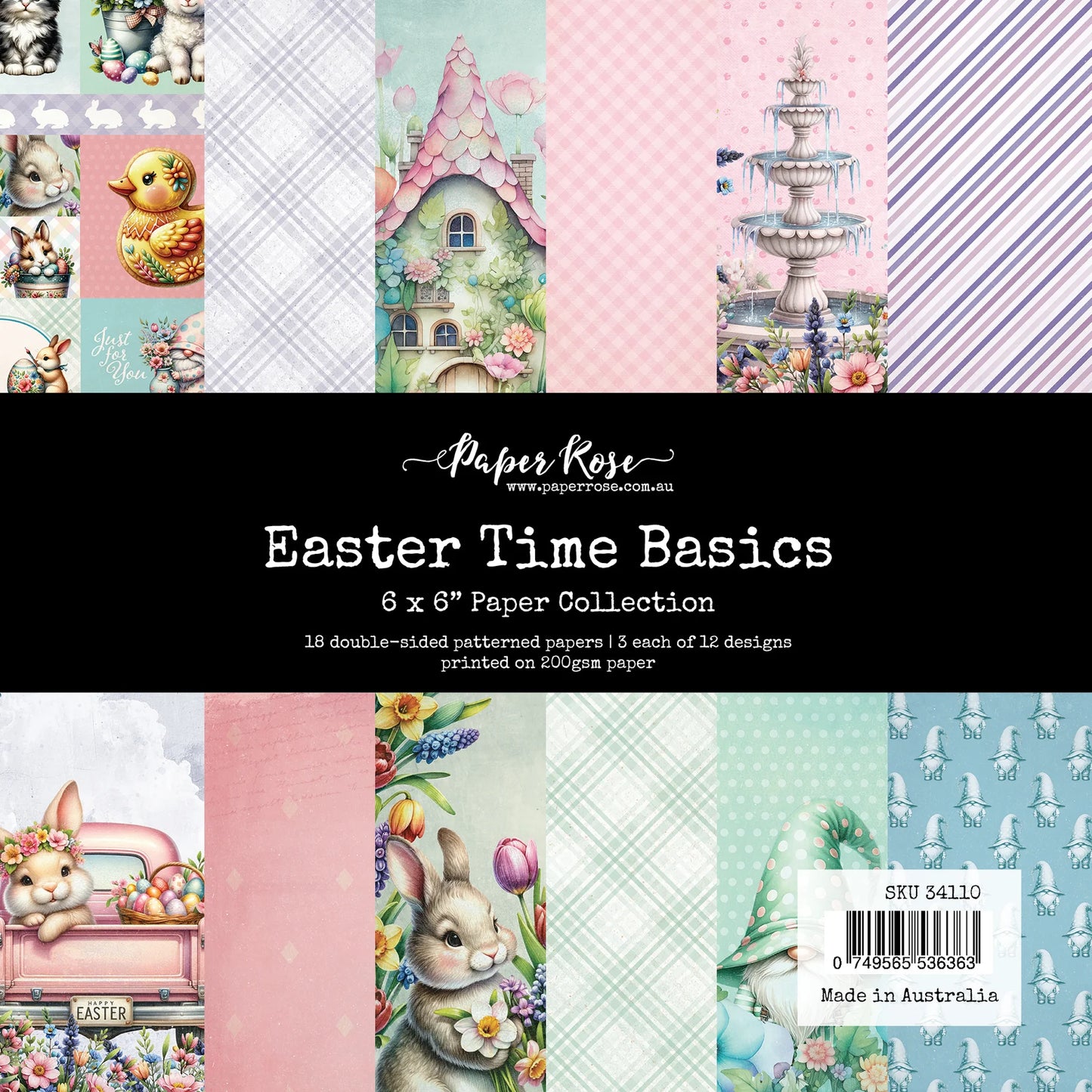 Paper Rose Studio 6x6 Paper Pad - Easter Time Basics
