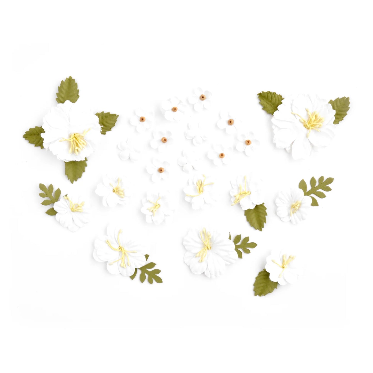 Kaisercraft Handmade Flowers - 35pcs - White
