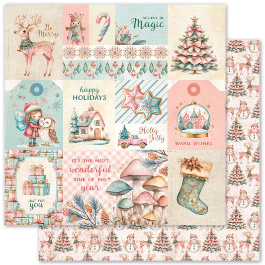 Paper Rose 12x12 Double Sided Paper- Fairytle Christmas - Sheet A