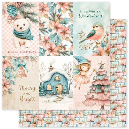 Paper Rose Studio 12x12 Double Sided Paper Fairytale Christmas- Sheet C