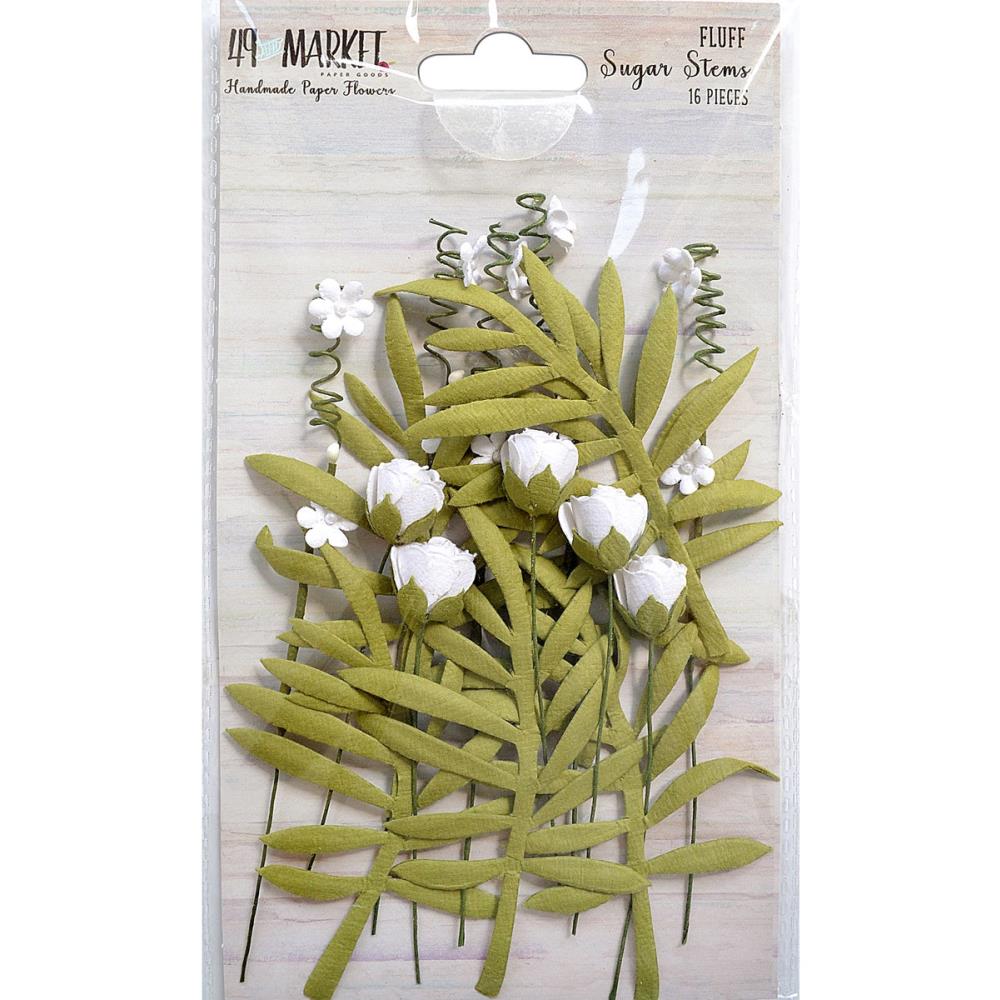 49 & Market Paper Sugar Stems Flowers- Fluff