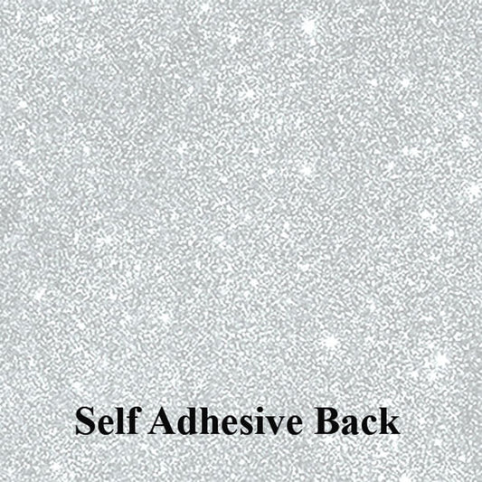 Downunder Direct 12x12 Adhesive Glitter Cardstock- White