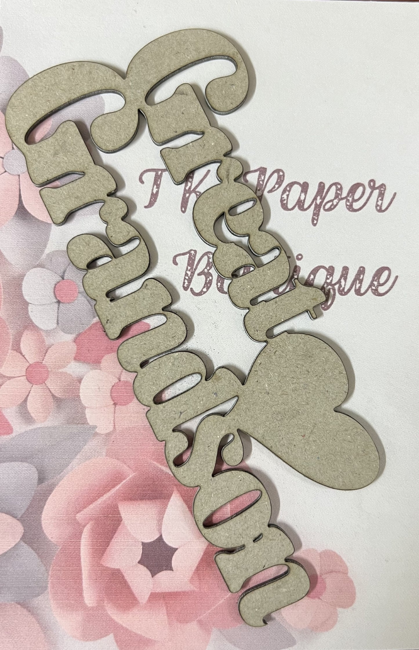 TK Paper Boutique Laser Chipboard - Great Grandson