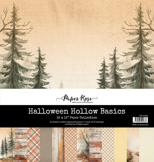 Paper Rose Studio 12x12 Double Sided Paper Pack - Halloween Hollow Basics