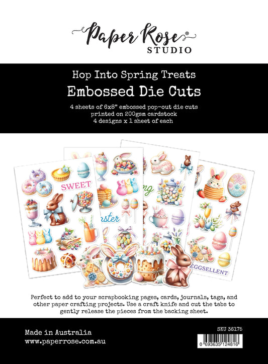 Paper Rose Studio Embossed Die Cuts- Hop Into Spring Treats