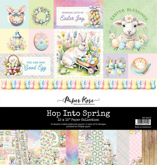 Paper Rose Studio 12x12 Double Sided Paper Pack - Hop Into Spring