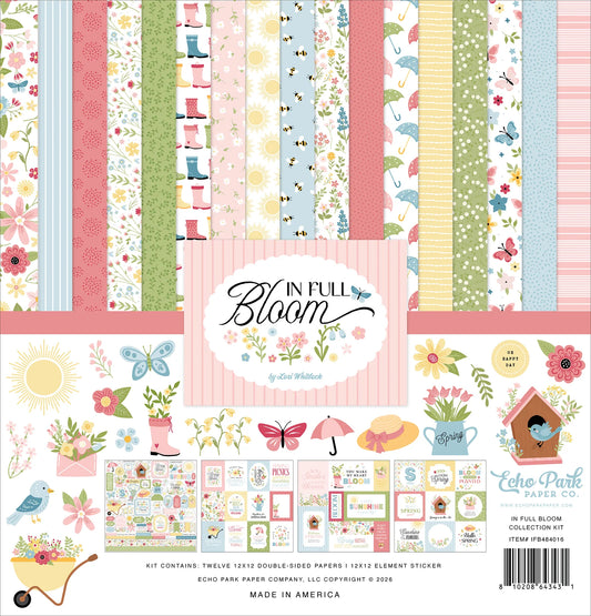 Echo Park 12x12 Double Sided Paper Pack - In Full Bloom