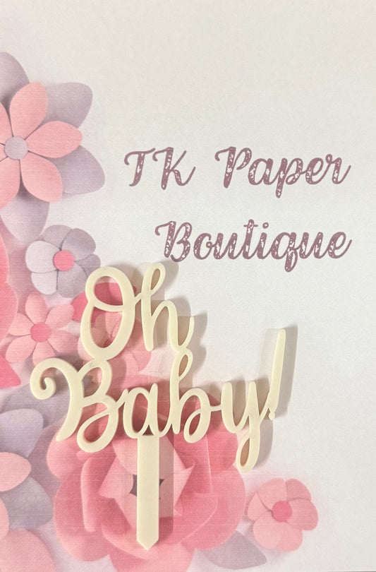 TK Paper Boutique Laser Acrylic Cut Out - Oh Baby! Nude Skin Tone