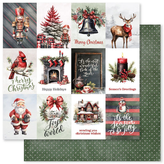 Paper Rose Studio 12x12 Double Sided Paper - Jolly Holidays- A