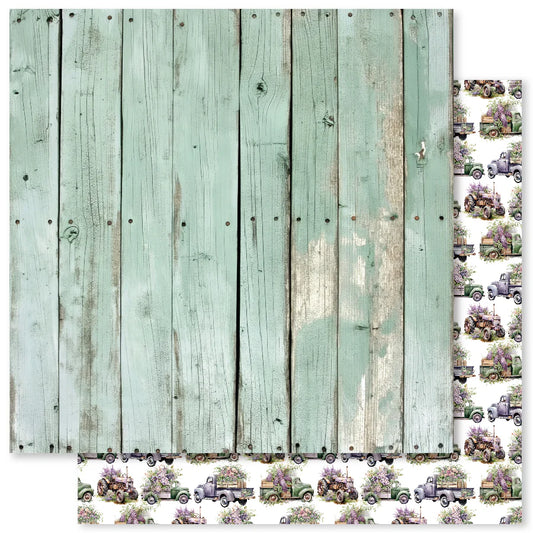 Paper Rose Studio 12x12 Double Sided Paper - Lavender & Roses - D