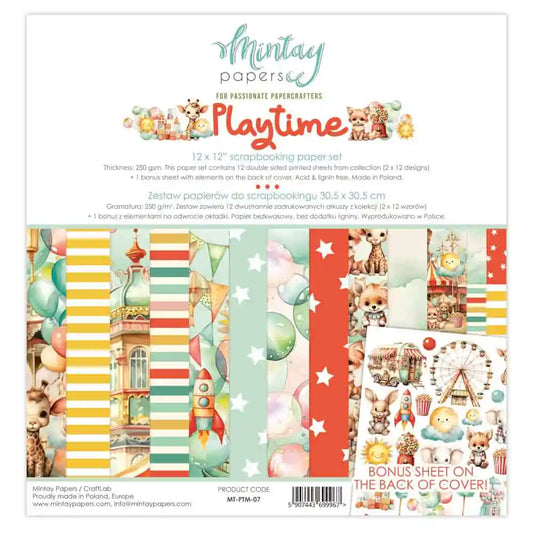 Mintay 12x12 Double Sided Paper Pack - Playtime