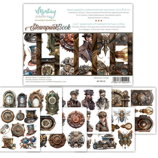 Mintay 6x8 Booklet 240 gsm x 24 sheets -Steampunk