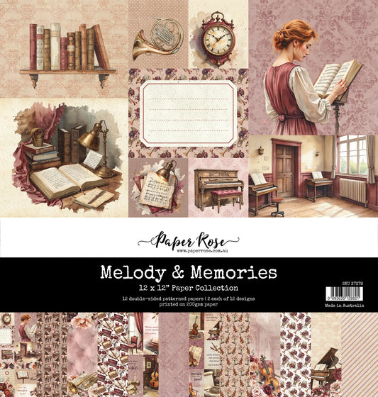 Paper Rose Studio 12x12 Double Sided Paper Pack - Melody & Memories