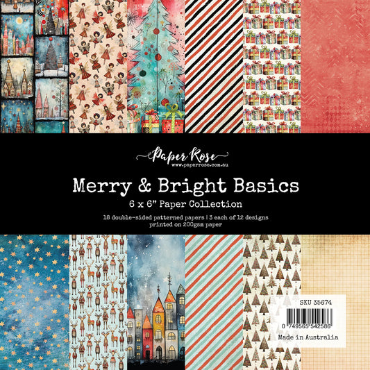 Paper Rose Studio 6x6 Paper Pack - Merry & Bright Basics