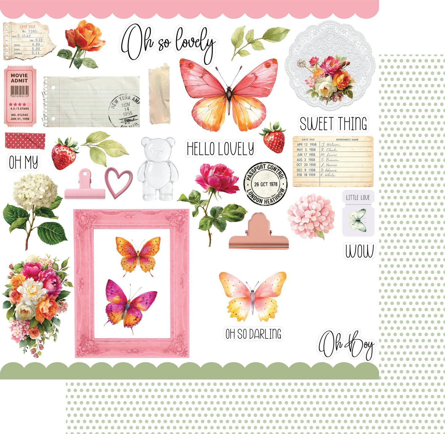 Uniquely Creative 12x12 Double Sided Paper - Oh So Lovely - Oh My Darling