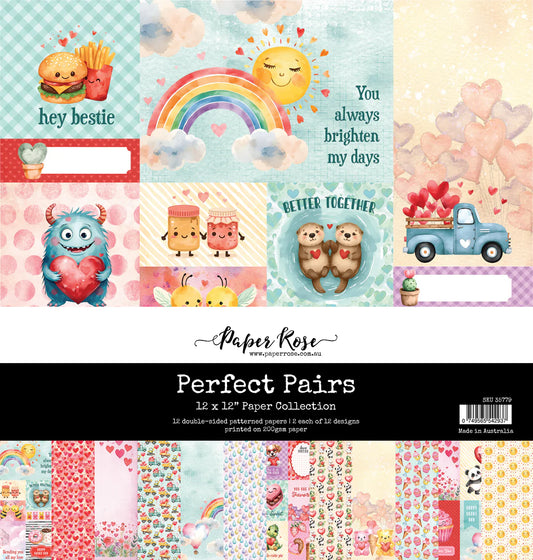 Paper Rose Studio 12x12 Double Sided Paper Pack - Perfect Pairs