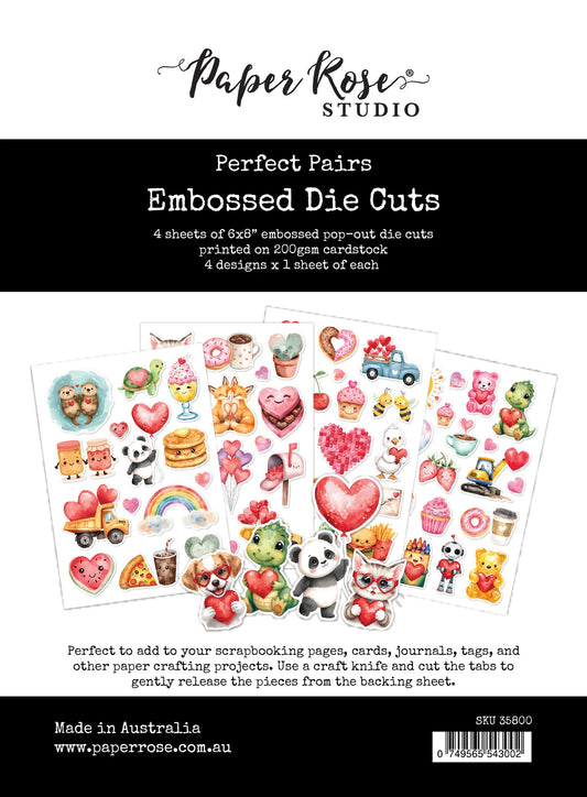 Paper Rose Studio Embossed Die Cuts- Perfect Pairs