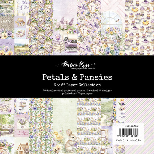 Paper Rose Studio 6x6 Paper Pack- Petals & Pansies