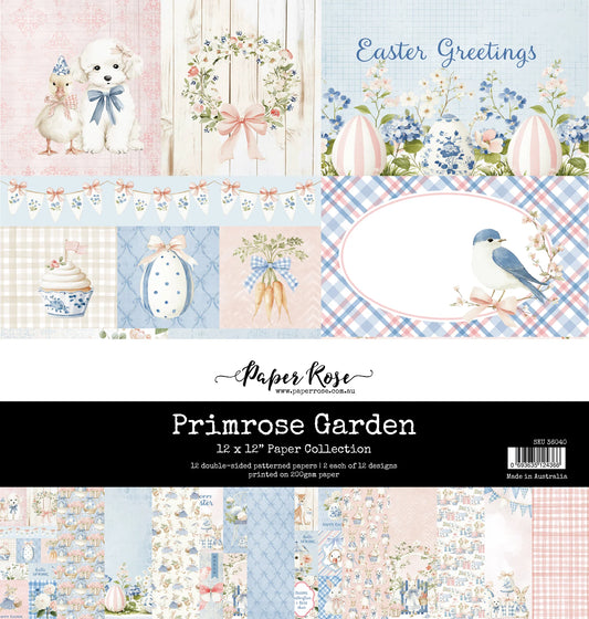 Paper Rose Studio 12x12 Double Sided Paper Pack - Primrose Garden