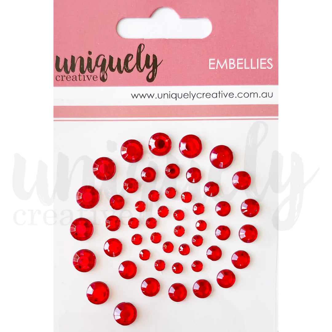 Uniquely Creative Bling Embellishment - Red Rhinestones