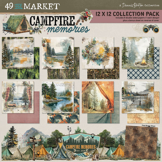 49 and Market 12x12 Double Sided Paper Pack - Campfire Memories
