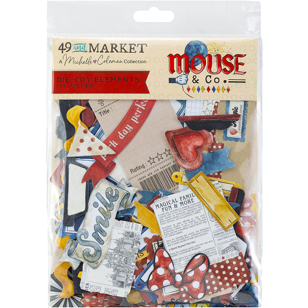 49 and Market -Embellishmennts- Die Cut Elements- Mouse & Co