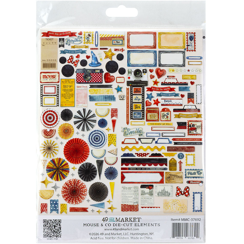 49 and Market -Embellishmennts- Die Cut Elements- Mouse & Co
