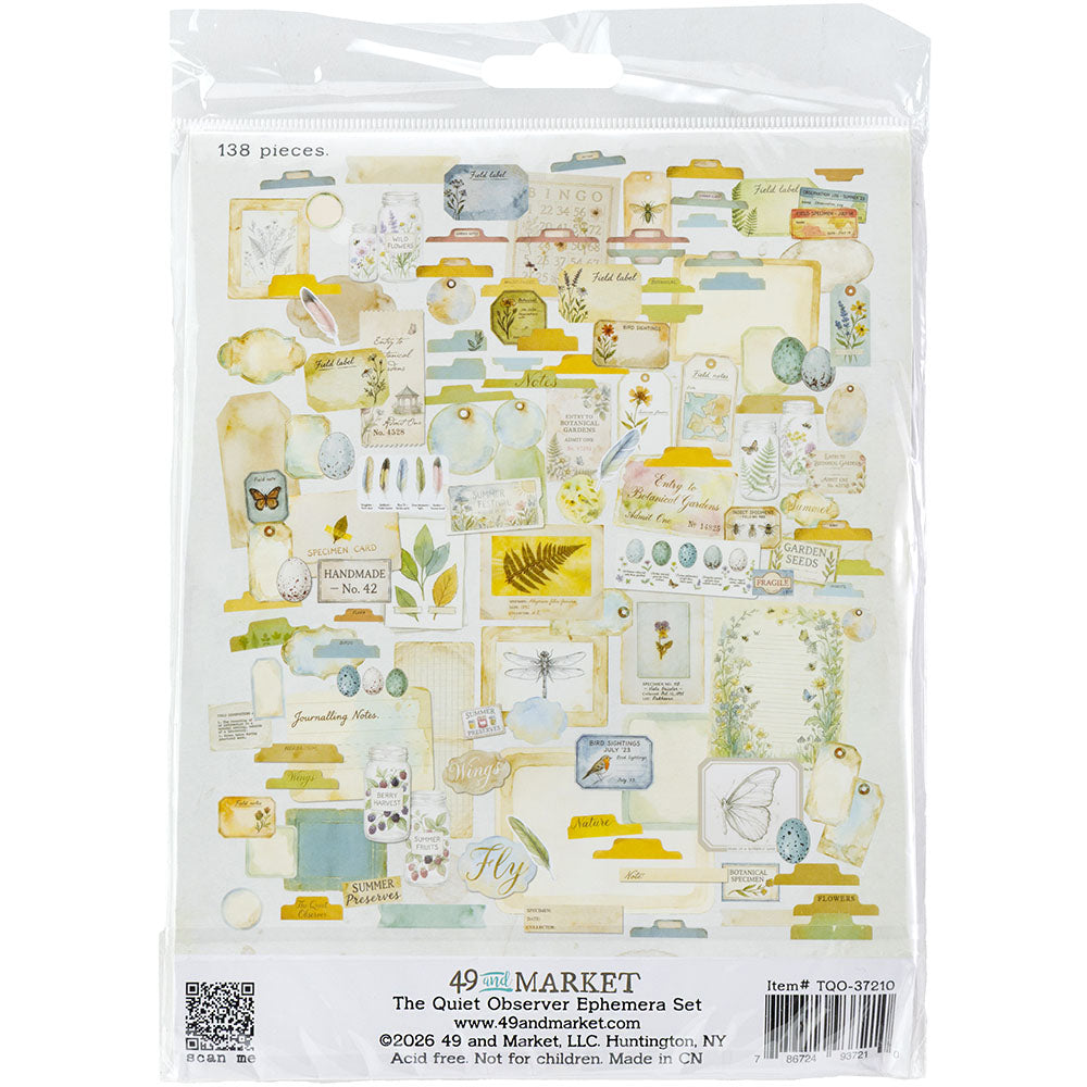 49 and Market Ephemera Set -The Quiet Observer- 138pcs