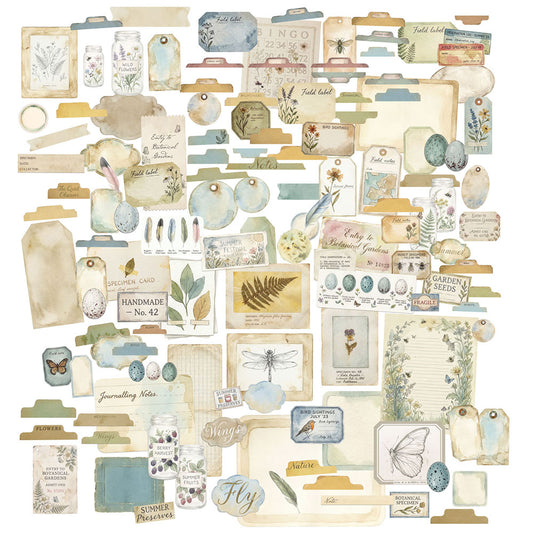 49 and Market Ephemera Set -The Quiet Observer- 138pcs
