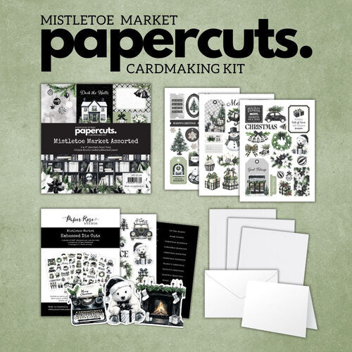 Paper Rose Studio Papercuts Cardmaking Kit - Mistletoe Market