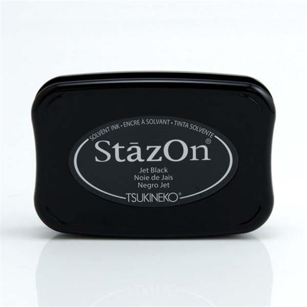 Tsukineko Stazon Solvent Ink Pad - Jet Black