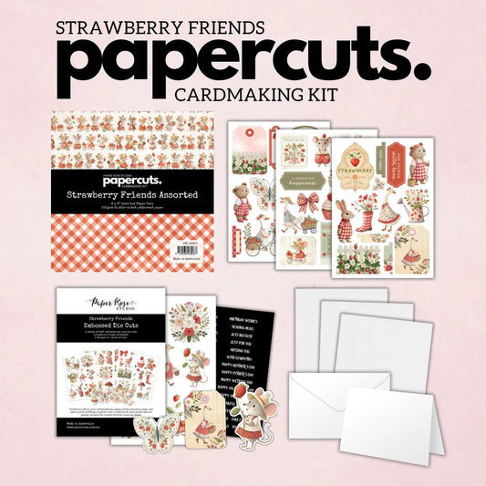 Paper Rose Studio Papercuts Cardmaking Kit- Strawberry Friends