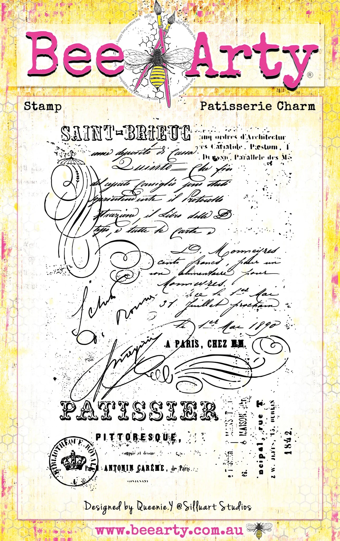 Bee Arty Clear Stamp Set - Patisserie Charm- Sweet Affair