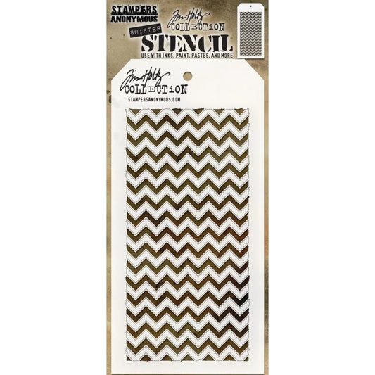 Stampers Anonymous Shifter Stencil - THS127 Shifter Chevron Layering Stencil