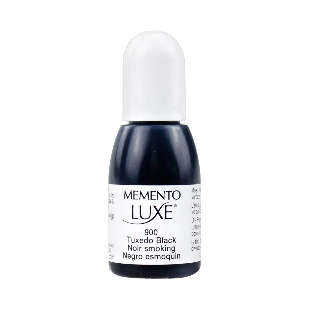 Tsukineko Memento Luxe Ink Pad Refill- Tuxedo Black