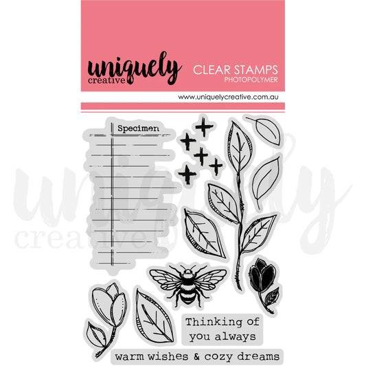 Uniquely Creative Clear Photopolymer Stamp- Botanical Art Journal