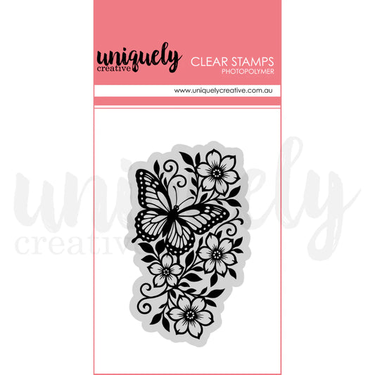 Uniquely Creative Clear Photopolymer Stamps- Wings & Wildflowers