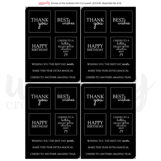 Uniquely Creative Mini Cut-a-Part Sheet - Echoes of the Outback