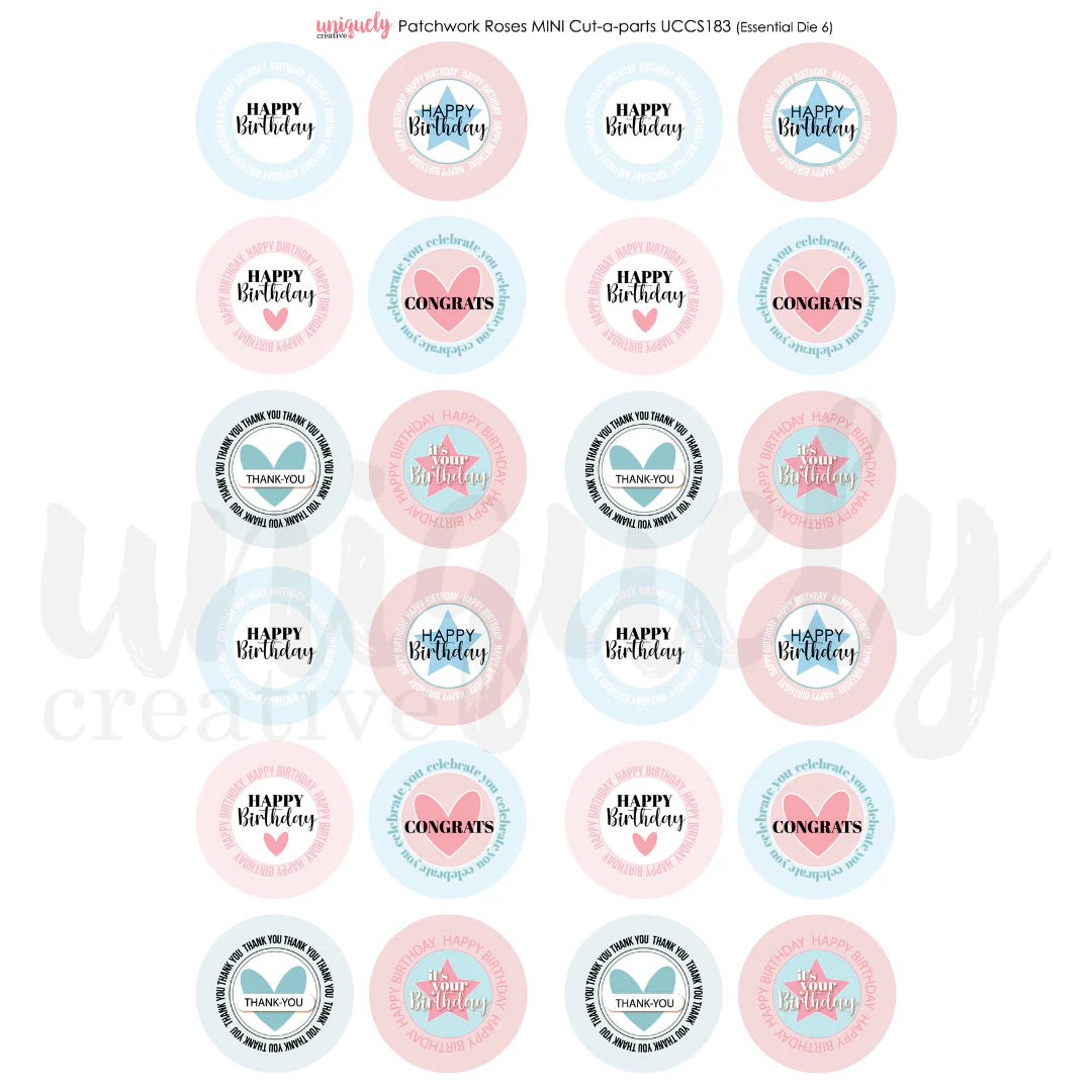 Uniquely Creative Mini Cut-a-Part Sheet - Patchwork Roses