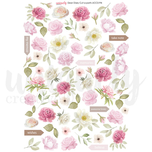 Uniquely Creative Cut-a-Part Sheet - Dear Diary
