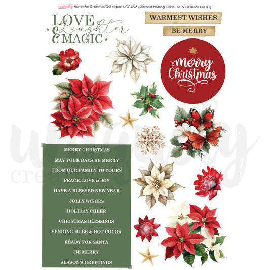 Uniquely Creative A4 Cut-a-Part Sheet- Home For Christmas