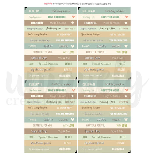 Uniquely Creative Mini Cut-a-Part Sheet - Botanical Chronicles