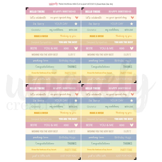 Uniquely Creative Mini Cut-a Part Sheet- Floral Archives