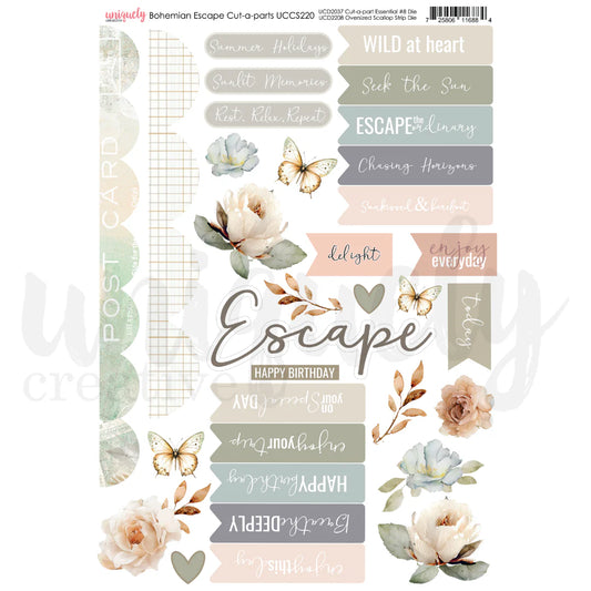 Uniquely Creative Cut-a-Part Sheet - Bohemian Escape