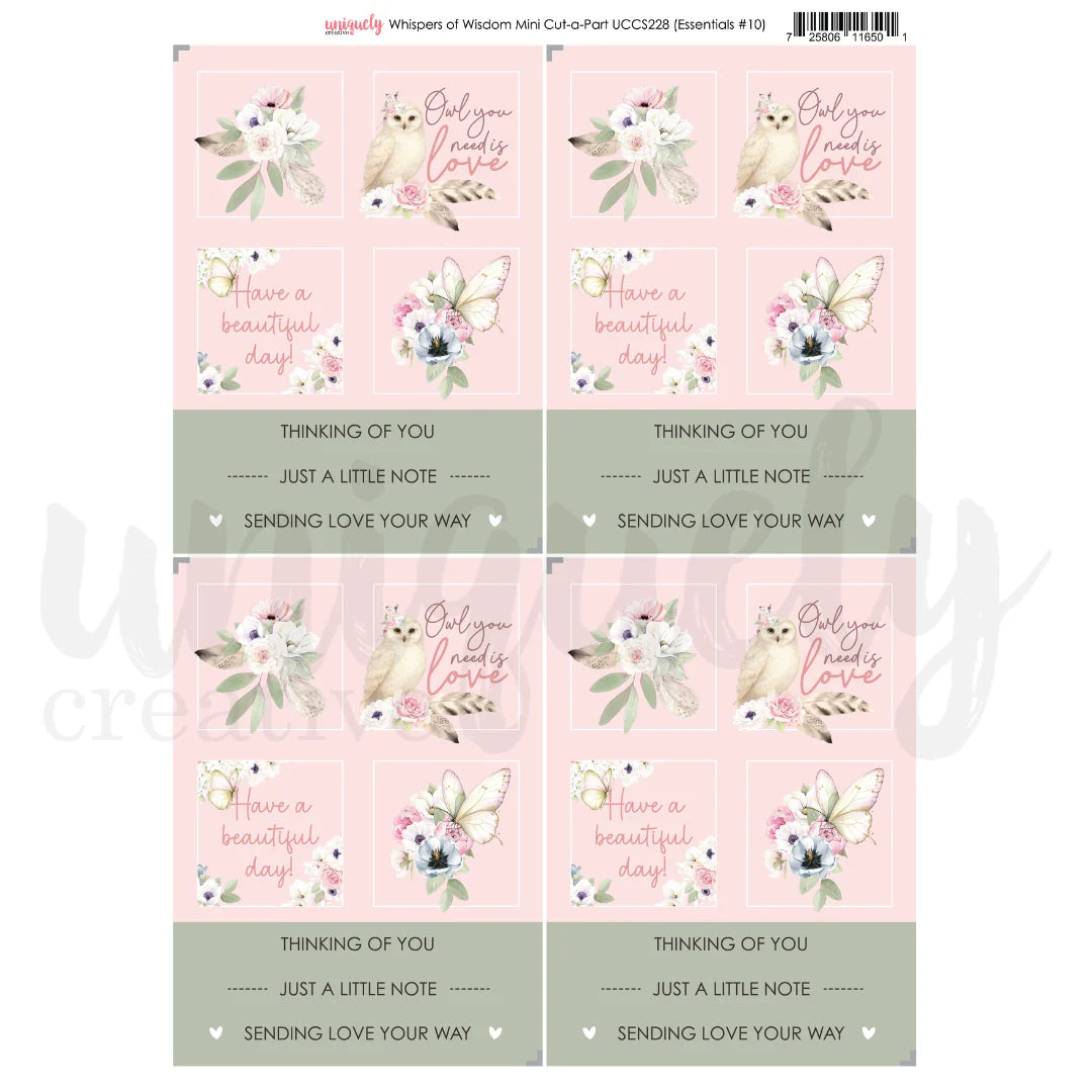 Uniquely Creative Mini Cut-a-Part Sheet- Whispers of Wisdom