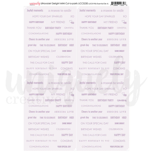 Uniquely Creative Mini Cut-a-Part Sheet - Utraviolet Delight