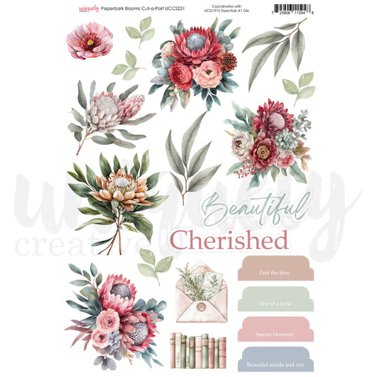 Uniquely Creative Cut-a-Part Sheet - Paperbark Blooms
