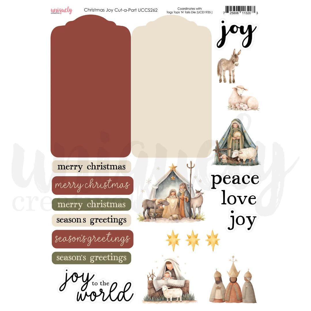 Uniquely Creative Cut-a-Part Sheet - Christmas Joy