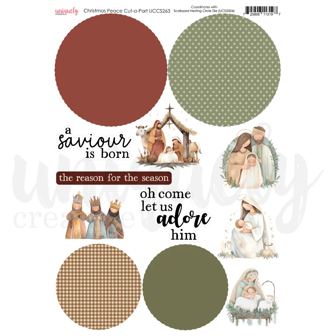 Uniquely Creative Cut-a-Part Sheet - Christmas Peace